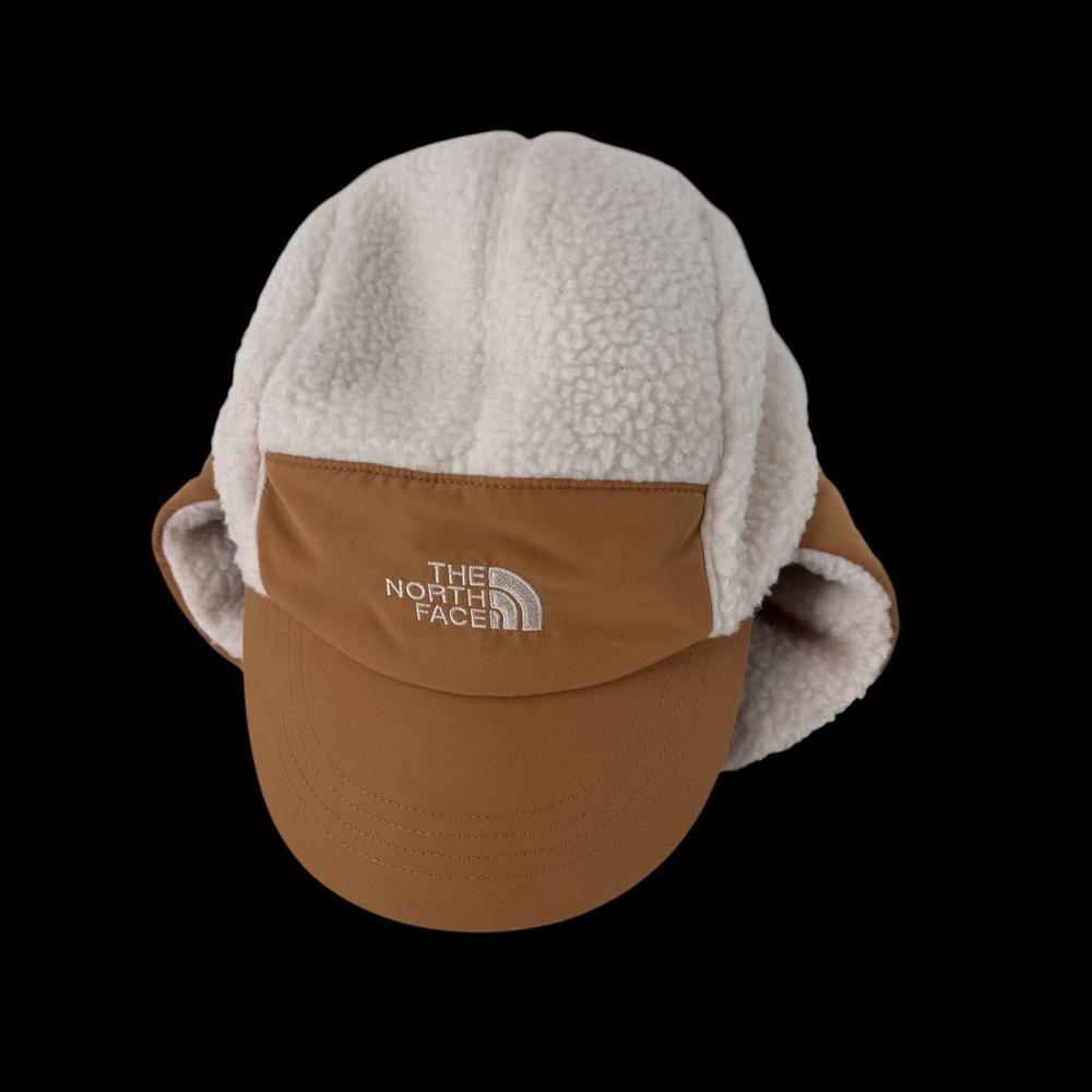 The North Face Sherpa Trapper‎ Hat Brown White Fleece Earflap NF0A7WJB Unisex
